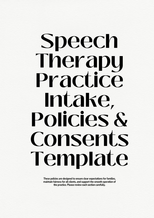 Private Practice Intake and Policies Template