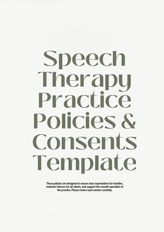 Private Practice Policies and Consents Template